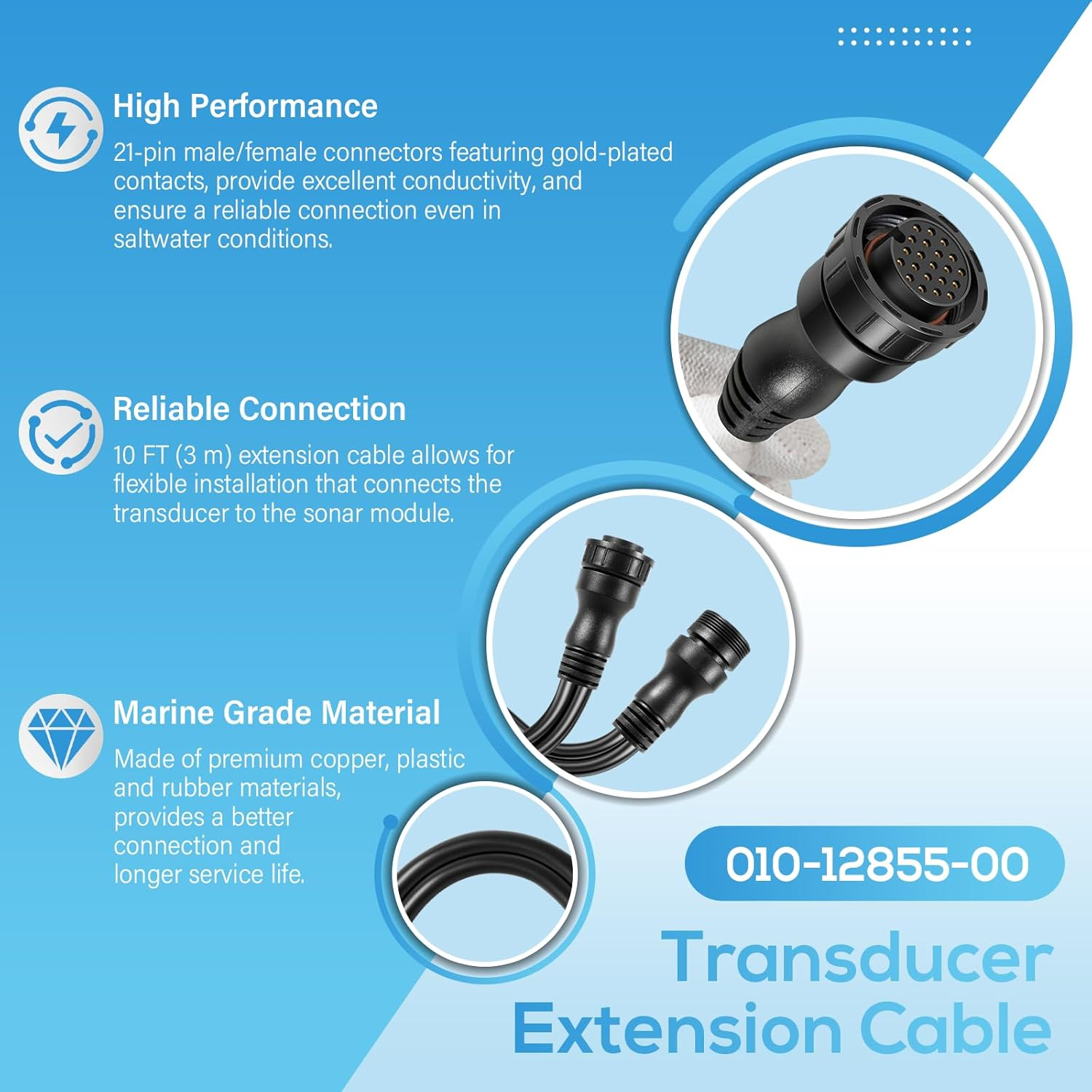 010-12855-00 Ship Transducer E - đánh giá và giá Fish Finder Cable