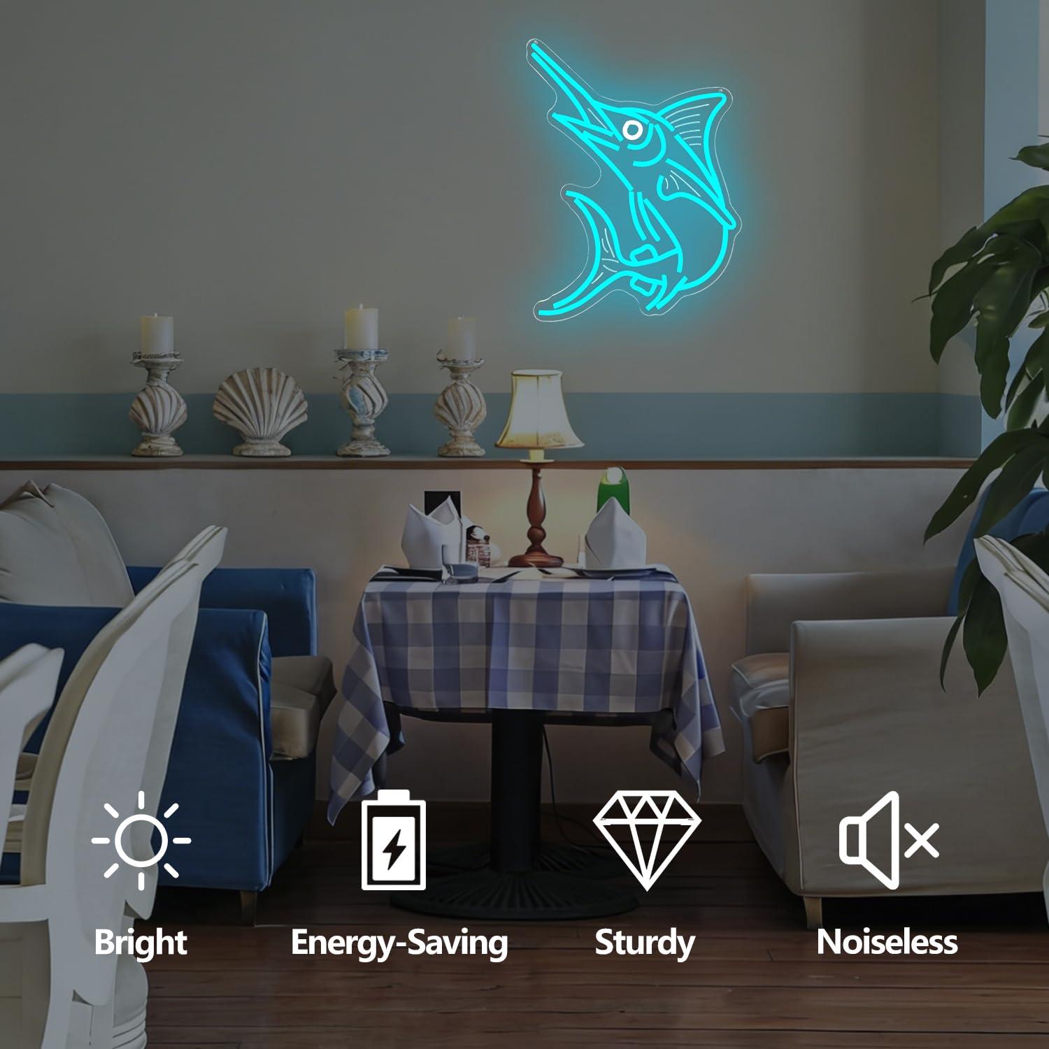 Marlin Fish Neon Sign Deep Sea - đánh giá và giá Fishing Light