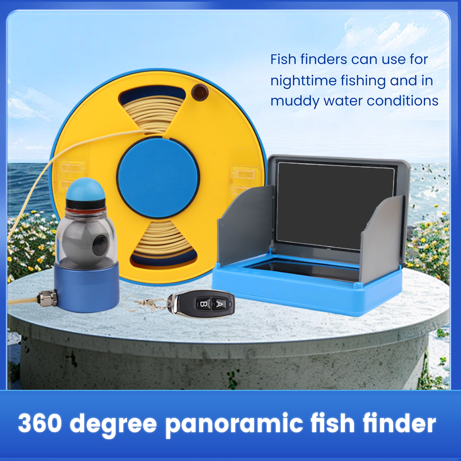 WIFI 360° Underwater Fishing C - đánh giá và giá Fish Finder Cable
