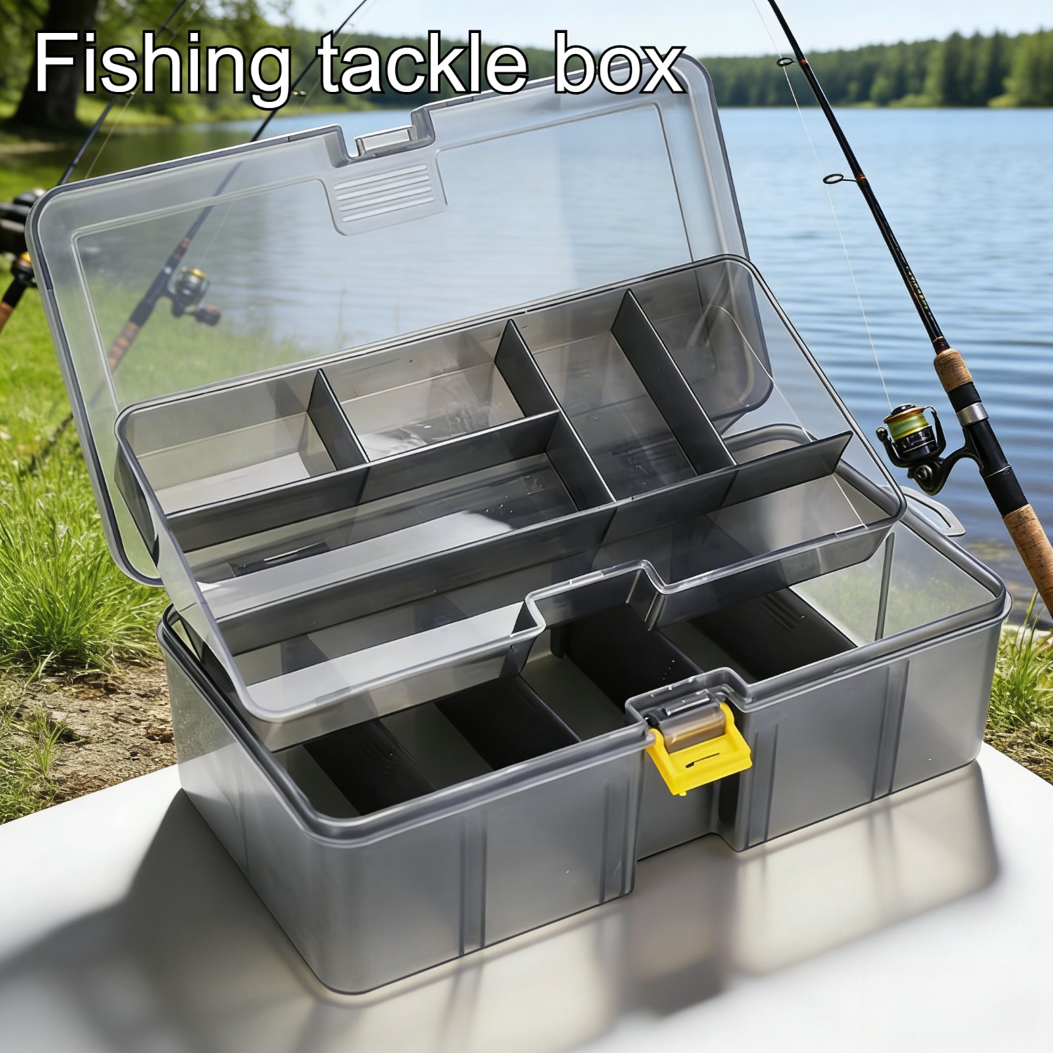 Portable double-layer transpar - đánh giá và giá Fish Finder Case