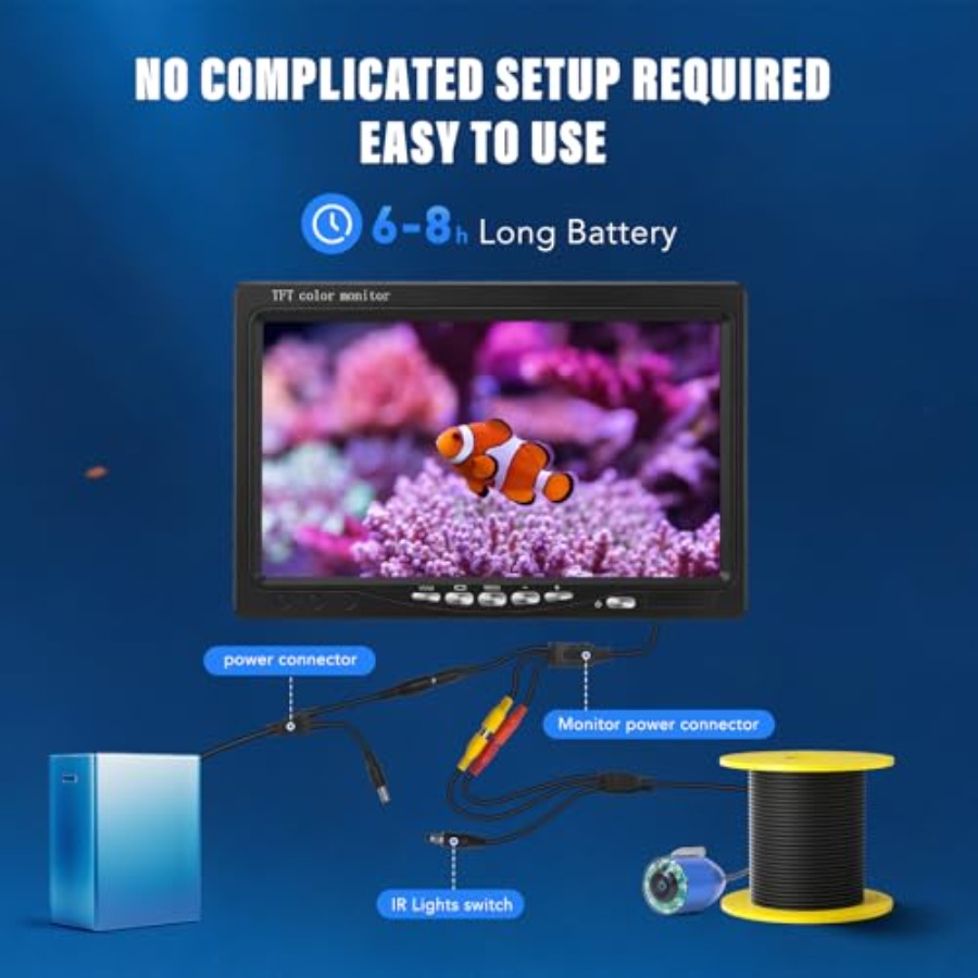 Portable fish finder for lake, - đánh giá và giá Fishing Camera